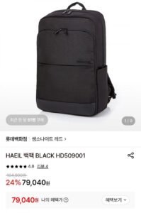 쌤소나이트 HAEIL 백팩 BLACK HD509001
