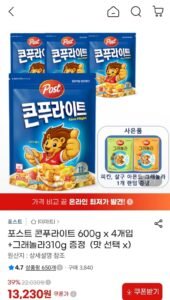 포스트 콘푸라이트 600g 4개입+그래놀라310g