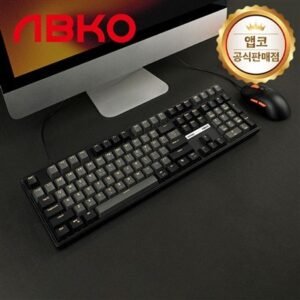 앱코 KM580 저소음 키보드 마우스 세트 블랙, 기계식