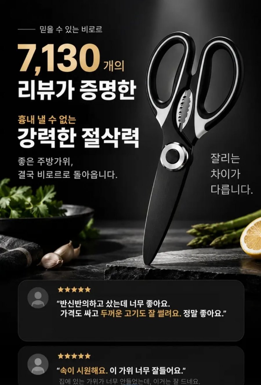 비로르 스텐 주방 가위, 팬더, 20.5cm, 2개