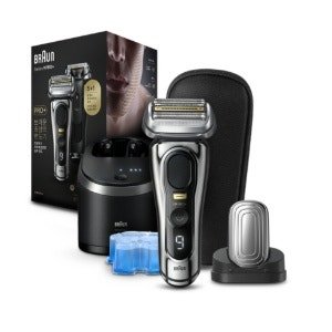 BRAUN 시리즈 9 PRO+ 전기면도기 세트 (9586cc x 크롬)