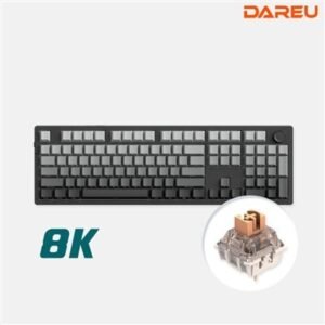 다얼유 EK106PRO 8K 유선 기계식 키보드 풀배열 스모키그레이(측각), 저소음 머스타드축