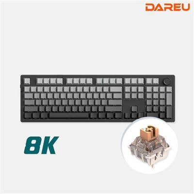 다얼유 EK106PRO 8K 유선 기계식 키보드 풀배열 스모키그레이(측각), 저소음 머스타드축