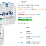 아쿠아시스 먹는샘물 무라벨, 2L, 18개