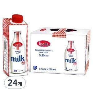 리솔라 멸균우유, 250ml (24개)