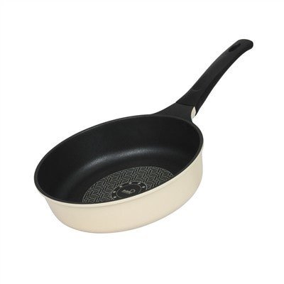 콕스타 아델라 IH 인덕션 겸용 티타늄 코팅 주물 깊은후라이팬, 내추럴, 24cm, 1개