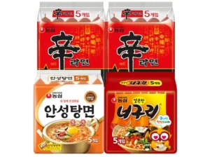 신라면10입 +안성탕면5입 +너구리5입 (총 20봉)
