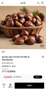 26년 산지직송 부여 햇밤 대 3kg