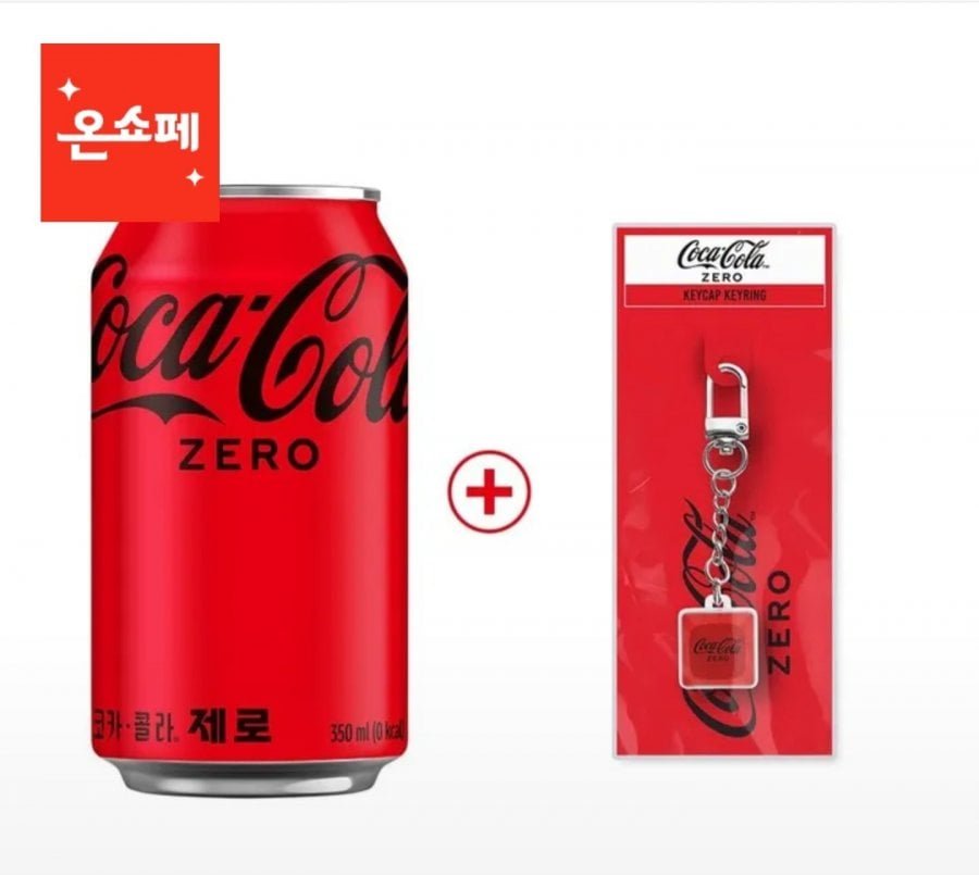 코카콜라 제로 350ml캔 24개입+ 코크제로 키캡키링 증정
