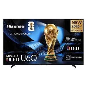 Hisense 하이센스 4K QD Mini LED Google TV (164cm(65인치) x 65U6Q x 무타공...