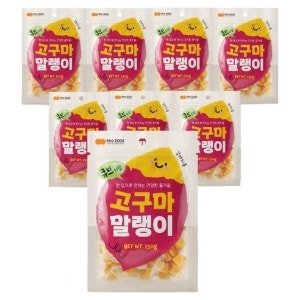 더주스 강아지 고구마말랭이 큐브 (150g x 고구마 x 8개)