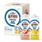 [단백질 20g] 뉴케어 올프로틴 워터 2종 350mL 4팩(사과맛+레몬맛)