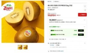지마켓)제스프리 썬골드키위 특대과 3kg 21입