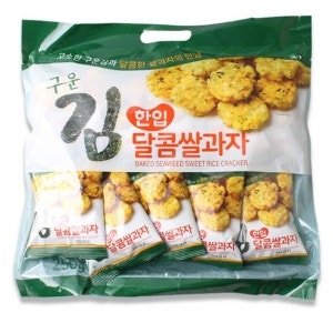 구운김 한입 달콤 쌀과자, 250g (2개)