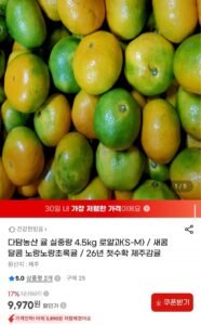 제주감귤 로얄과 S-M 4.5kg