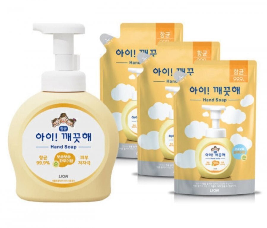 아이깨끗해 핸드워시 본품 용기 490ml 본품 용기 1개+450ml 리필 3개