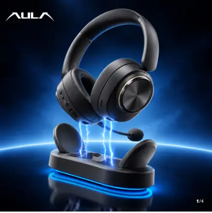 AULA 독거미 G7 Pro V2 게이밍 헤드셋 충전독포함