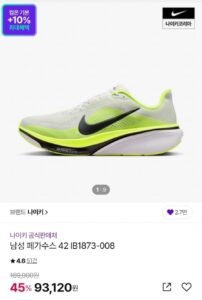 나이키 남성 페가수스 42 운동화