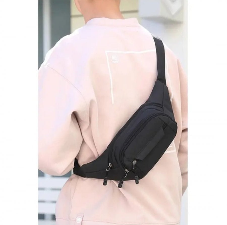 쉬블링로브 멀티 짚 힙색, BLZ0205, 블랙, 1개