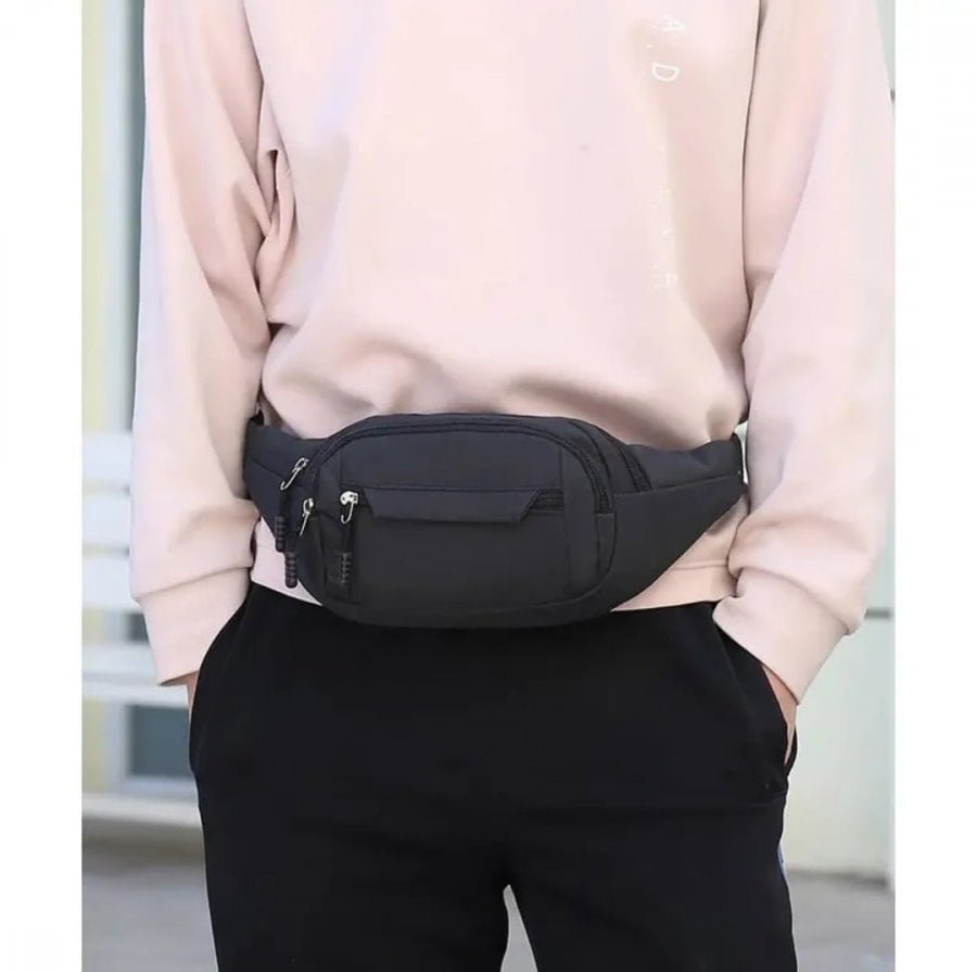 쉬블링로브 멀티 짚 힙색, BLZ0205, 블랙, 1개