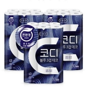 코디 블루 3겹 데코 화장지 30롤3팩
