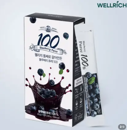 웰리치 블루베리 퓨레 100%