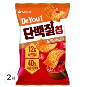 닥터유 오리온 단백질칩 칠리살사맛, 60g (2개)