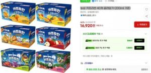 농심 카프리썬 40개 골라담기 (200ml 기준) 16,920/무료